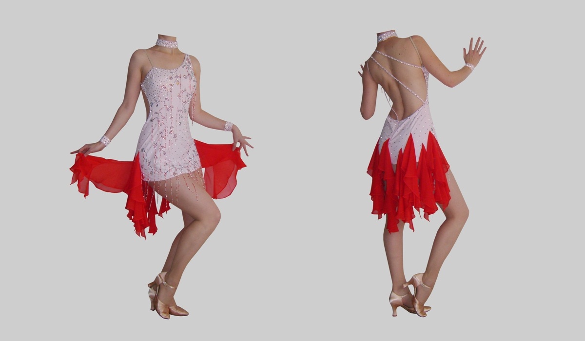 Lateinkleid Flammenwerfer 34/36