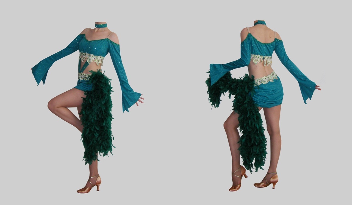 Lateinkleid Federschwung 36/38/40