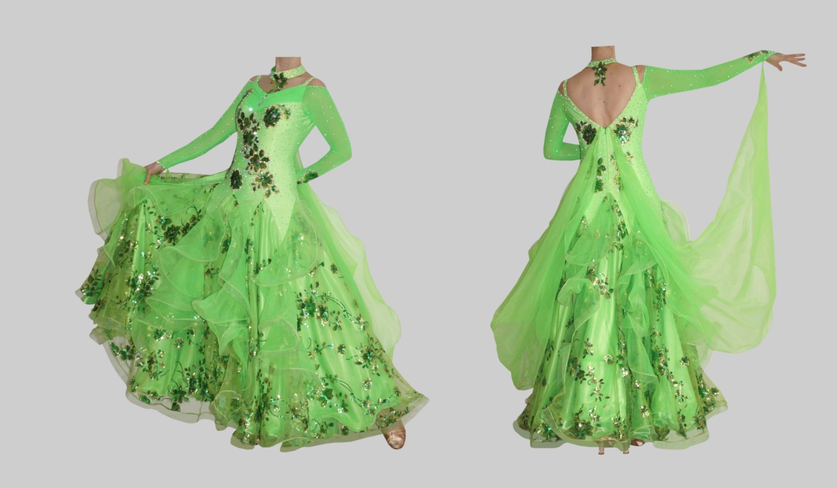 Standardkleid Lime Green 38/40